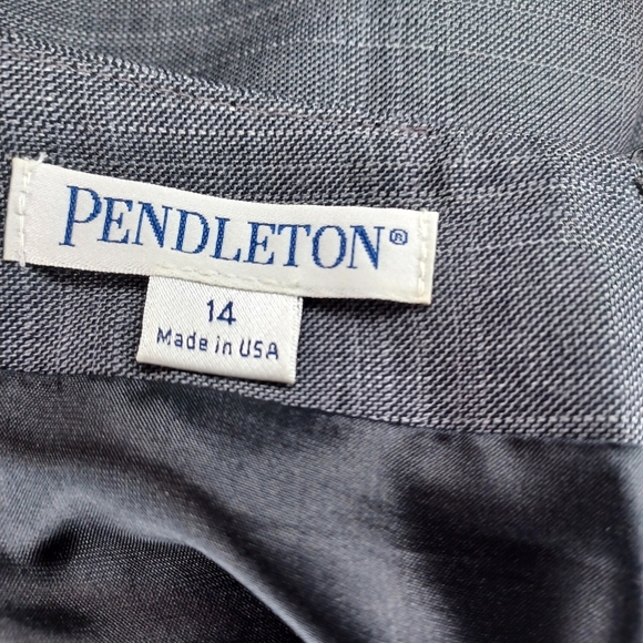 Pendleton Gray Pencil Minimalist Skirt Knee-Length Size 14 - Picture 10 of 11